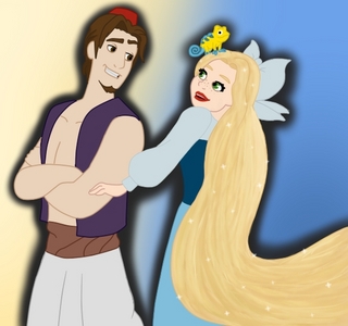 And Pascal is in Flounder`s colour xD

Find a picture of a Princess with any animal sitting on her 