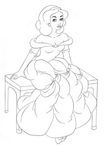 Here you are! Snow White as Belle, although she is tied for first with some princesses, Snow White is