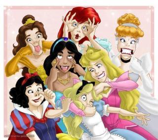Found it!

Find a picture of a Disney Princess with another princess's prince.