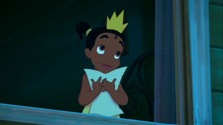 Here is Tiana as a child wishing on the star, if that is alright. Find a screencap of Flynn stealing 