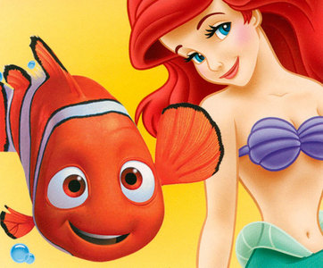 Ariel and nemo :)
Find: Ariel hugging her father