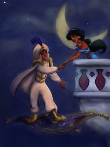 Find a fanart of Jasmine with Ariel.
