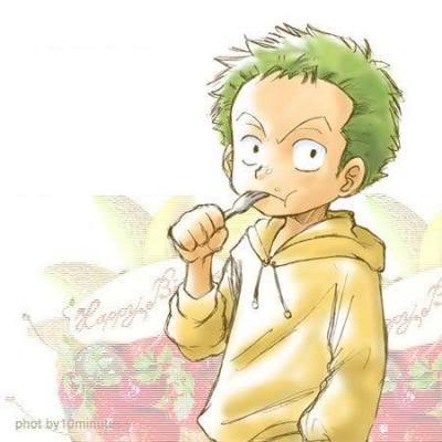 this picture of Zoro is so cute :3