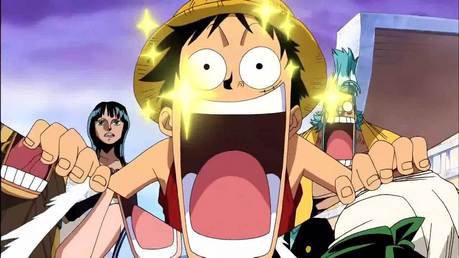 I like the look on Luffy's face!XD