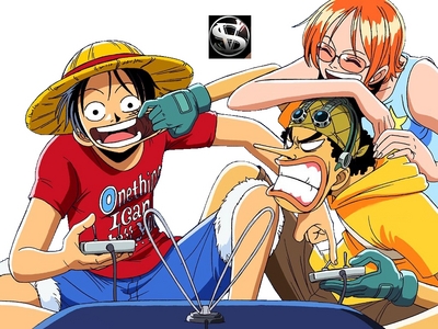 This picture of Luffy,Nami and Usopp is so cool!:3