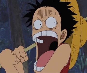Luffy's face!x3 and I loved the part after when his eyes elongated and it looked like they nearly pop
