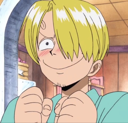 tee hee Sanji's Blushing!..I find this cute!..and I don't know why!XD