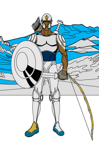  Name: Achilles Silver Sun Parent: Apollo Age: 16 Home: New Orleans And Camp Half-blood Powers: Can c