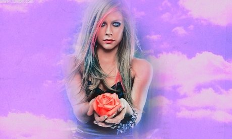 it's hard to find her with a pink rose but
this was the best i could get >< 
next i wan Avril driving