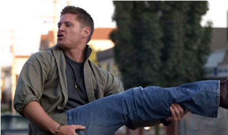 ONE OF MY FAVORITE MOMENTS JENSEN ROCKS!!!
DEAN AND BOBBY JOHN