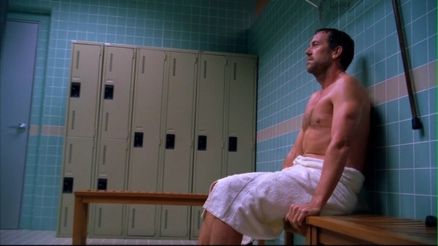 Just Hugh and his towel. 