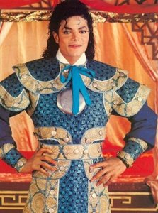 Michael with  blue outfit lol