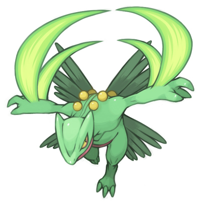 tie between sceptile and charizard and in second sabeleye