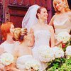  Carrie, Miranda, Samantha and charlotte at Charlotte's first wedding.