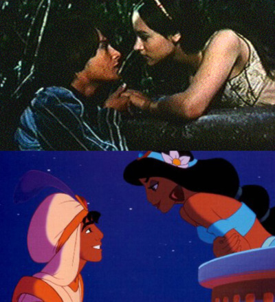 here's Team Jasmine's-Aladdin and a 1960's version of Romeo and Juliet.