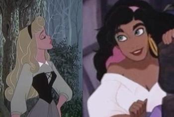  I just adore that two hairstyles! Find a picture of Esmeralda shouting "Justice!"
