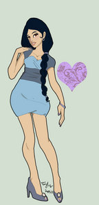  Here it is, kwa Tagzii on deviantart. Now find a picture of any leading lady with her hair in a ponyt