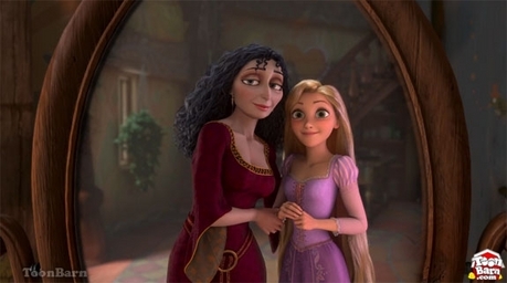  Mother Gothel and Rapunzel. Find a picture of Ariel and Snow White's prince.