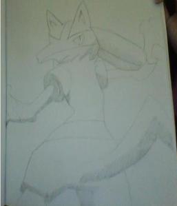  I like to draw Pokemon. It's Lucario! 8D I luv that Pokemon!