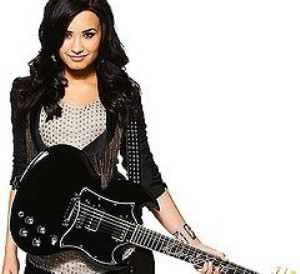 demi with a guitar 4.