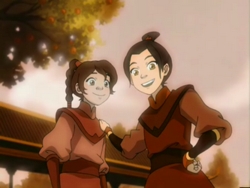  She's with Azula here, but it's still little Ty Lee. Now find a pic of Team avatar all together