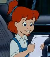 Jenny from Oliver and Company. There's not a lot of characters with bright red hair, but maybe her ha