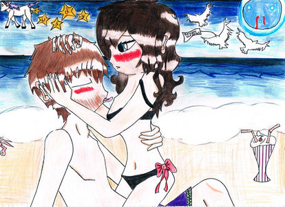 LMAO at what I've found!!! XD (it could also be the "beach pics" scene XDDD)

and there are lyrics to