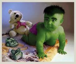 Hulk was babysitting