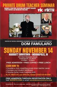  Hi Guys, Just wanted to give everyone a heads up that there is a FREE drum teacher seminar taking pl