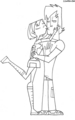 GwenXTrent she will be loved line art base - total-drama-island photo