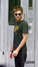  Rob on the set of 'On the Road' while visiting Kristen & Tom (August 12th)