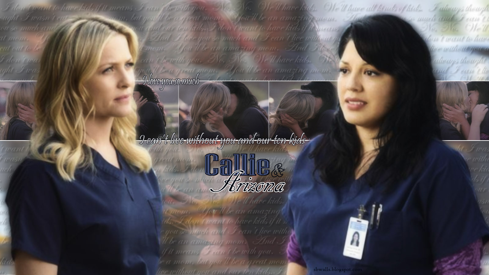 Callie And Arizona Grey S Anatomy Wallpaper 14791181 Fanpop