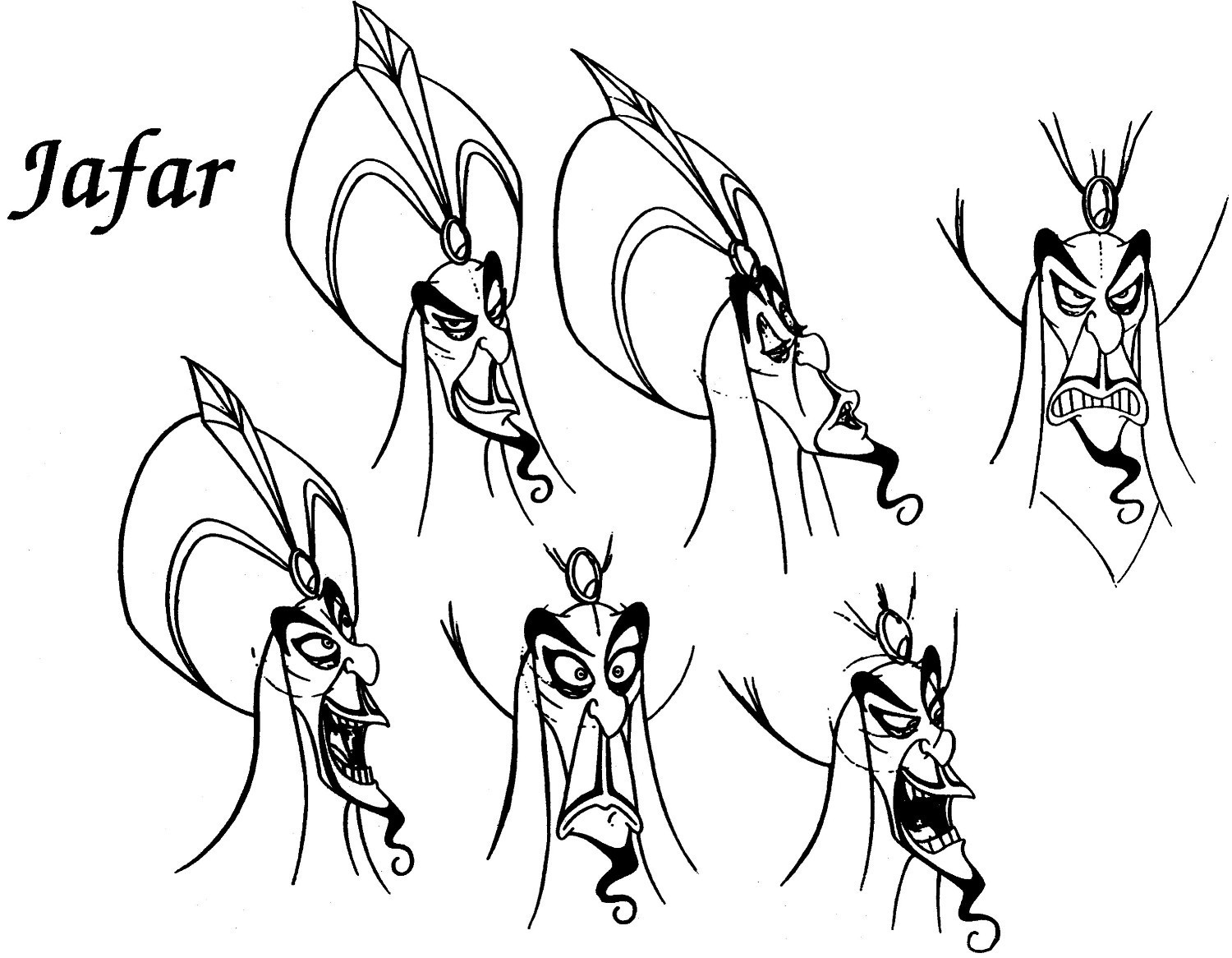 jafar coloring pages - photo #13