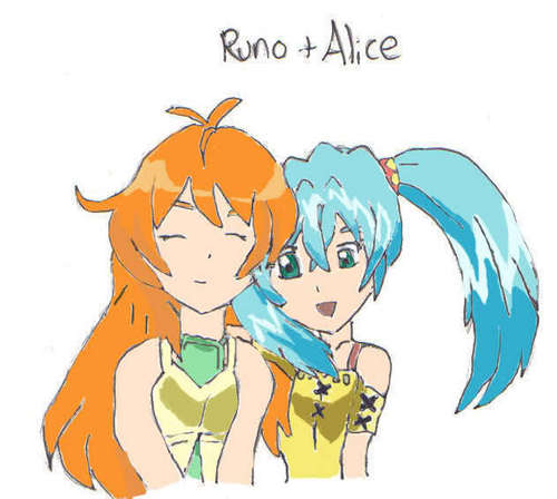 Runo and Alice = Best friends