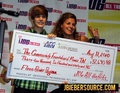 WNFN presents a check to Justin - justin-bieber photo