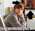 What is Justin watching ?! haha - justin-bieber photo