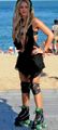 The singer poses on the beach in Barcelona  - shakira photo