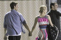 Dianna on set  {With her new BF?!} - glee photo