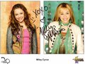 Miley's Autograph in the Hannah Montana Soundtrack cover - miley-cyrus photo
