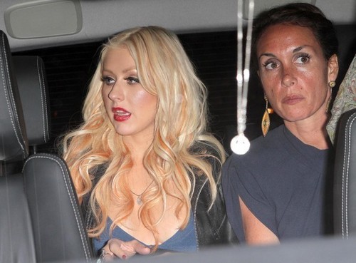 Christina Aguilera Leaving BOA Steakhouse