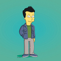 Cory Monteith on The Simpsons - glee photo