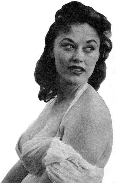 1950s Negative-sexy brunette pinup girl Donalda Jordan 