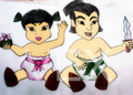 Mulan's and Shang's twins (Baby challenge) - disney-princess fan art