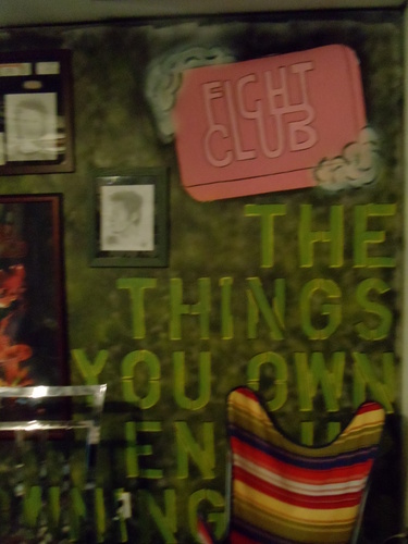 Spray Painting in my room I made of Fight Club