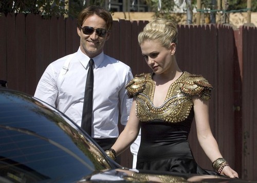 Stephen Moyer and Anna Paquin going to the Emmy Awards (August 29)