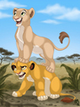Simba&Nala - the-lion-king fan art