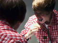 cleaning his teeth - justin-bieber photo