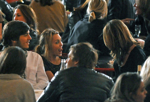  Ashley and Miley wine & dine in Paris