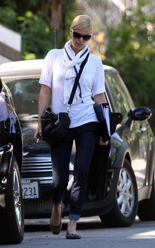  Charlize out in Beverly Hills