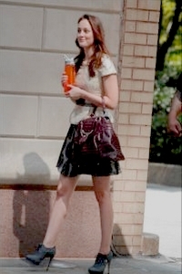  LM on the set of Gossip Girl